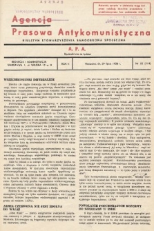 Agencja Prasowa Antykomunistyczna : APA. 1938, nr 31