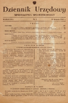 Dziennik Urzędowy Ministerstwa Sprawiedliwości. 1948, nr 8