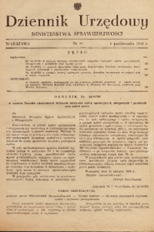 Dziennik Urzędowy Ministerstwa Sprawiedliwości. 1948, nr 10