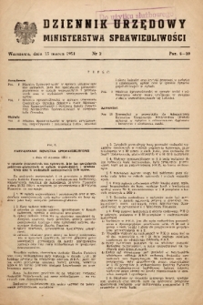Dziennik Urzędowy Ministerstwa Sprawiedliwości. 1951, nr 2