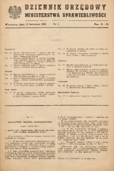 Dziennik Urzędowy Ministerstwa Sprawiedliwości. 1951, nr 3