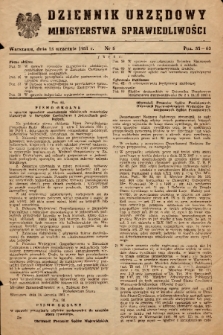 Dziennik Urzędowy Ministerstwa Sprawiedliwości. 1951, nr 6