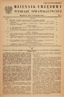 Dziennik Urzędowy Ministerstwa Sprawiedliwości. 1952, nr 3 (Tylko do użytku służbowego)