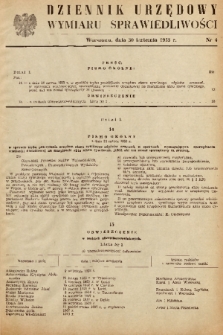Dziennik Urzędowy Wymiaru Sprawiedliwości. 1953, nr 4