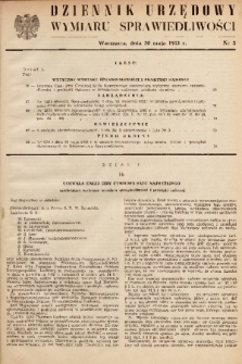 Dziennik Urzędowy Wymiaru Sprawiedliwości. 1953, nr 5