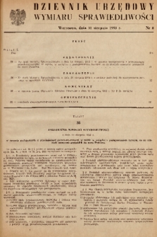 Dziennik Urzędowy Wymiaru Sprawiedliwości. 1953, nr 8
