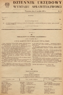 Dziennik Urzędowy Wymiaru Sprawiedliwości. 1953, nr 12