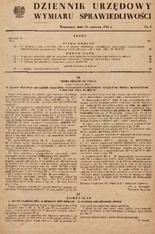 Dziennik Urzędowy Wymiaru Sprawiedliwości. 1954, nr 5