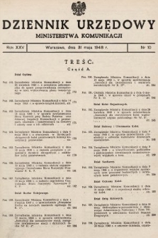 Dziennik Urzędowy Ministerstwa Komunikacji. 1948, nr 10