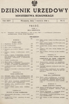Dziennik Urzędowy Ministerstwa Komunikacji. 1948, nr 11