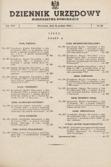 Dziennik Urzędowy Ministerstwa Komunikacji. 1948, nr 20