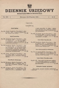 Dziennik Urzędowy Ministerstwa Komunikacji. 1948, nr 21