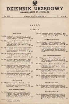 Dziennik Urzędowy Ministerstwa Komunikacji. 1948, nr 24