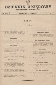 Dziennik Urzędowy Ministerstwa Komunikacji. 1949, nr 4