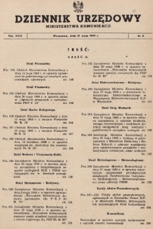 Dziennik Urzędowy Ministerstwa Komunikacji. 1949, nr 8