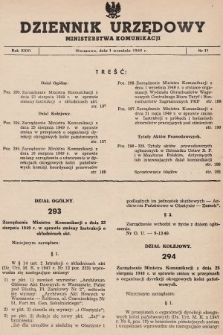 Dziennik Urzędowy Ministerstwa Komunikacji. 1949, nr 11