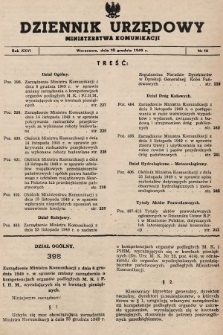 Dziennik Urzędowy Ministerstwa Komunikacji. 1949, nr 16