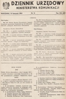 Dziennik Urzędowy Ministerstwa Komunikacji. 1950, nr 14