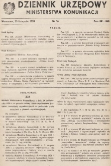 Dziennik Urzędowy Ministerstwa Komunikacji. 1950, nr 16