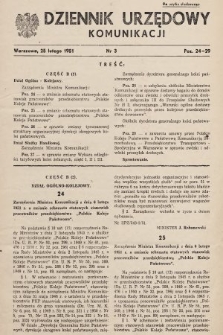 Dziennik Urzędowy Komunikacji. 1951, nr 3