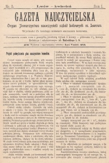 Gazeta Nauczycielska : organ Towarzystwa nauczycieli szkół ludowych m. Lwowa. 1899, nr 3