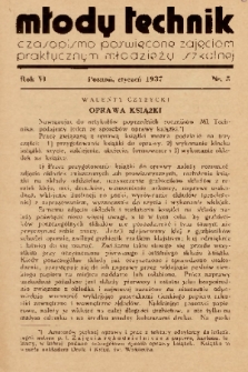 Młody Technik : czasopismo poświęcone zajęciom praktycznym młodzieży szkolnej. 1937, nr 5