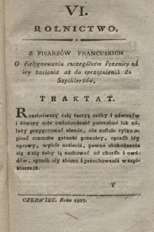 Dziennik Gospodarski Krakowski. 1807, T. 3, nr 6