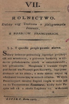 Dziennik Gospodarski Krakowski. 1807, [T. 4], nr 7