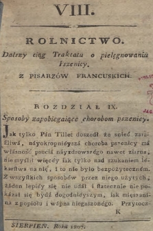 Dziennik Gospodarski Krakowski. 1807, [T. 4], nr 8