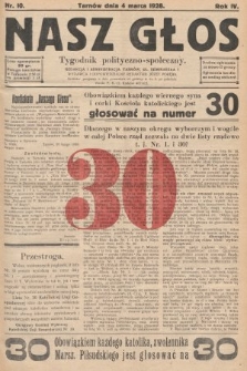 Nasz Głos : tygodnik polityczno-społeczny. 1928, nr 10