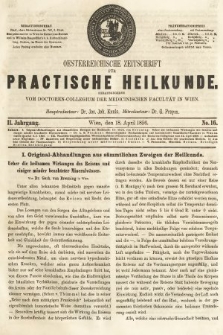 Oesterreichische Zeitschrift für Practische Heikunde. 1856, nr 16