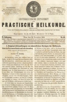 Oesterreichische Zeitschrift für Practische Heikunde. 1856, nr 48