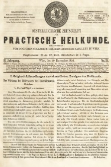 Oesterreichische Zeitschrift für Practische Heikunde. 1856, nr 51