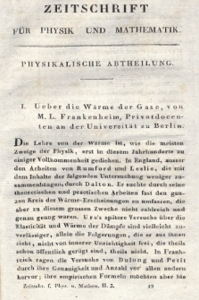Zeitschrift für Physik und Mathematik. Bd. 2, 1827, [Heft 3]