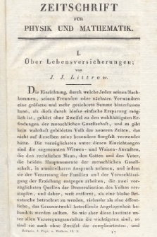 Zeitschrift für Physik und Mathematik. Bd. 9, 1831, [Heft 3]