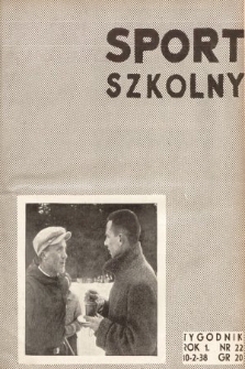 Sport Szkolny. 1938, nr 22