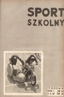 Sport Szkolny. 1938, nr 34