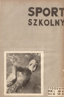 Sport Szkolny. 1938, nr 40