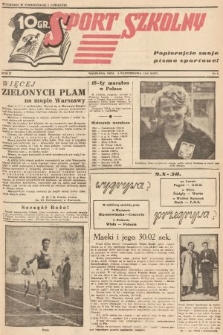 Sport Szkolny. 1938, nr 9