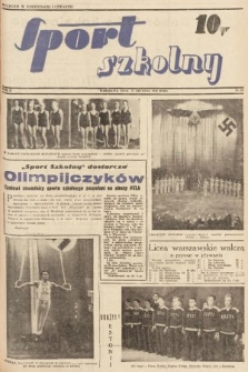 Sport Szkolny. 1938, nr 29