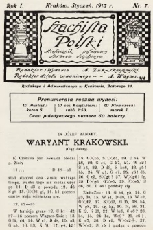 Szachista Polski : miesięcznik poświęcony sprawom szachowym. 1913, nr 7