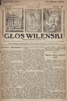 Głos Wileński : pismo tygodniowe dla miast i wsi. 1926, nr 3