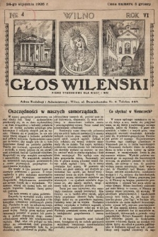 Głos Wileński : pismo tygodniowe dla miast i wsi. 1926, nr 4