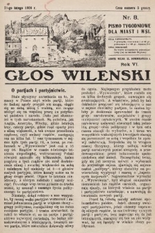 Głos Wileński : pismo tygodniowe dla miast i wsi. 1926, nr 8