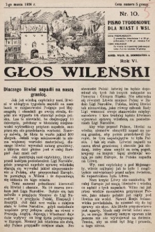 Głos Wileński : pismo tygodniowe dla miast i wsi. 1926, nr 10