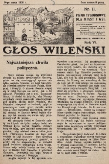 Głos Wileński : pismo tygodniowe dla miast i wsi. 1926, nr 11
