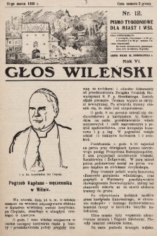 Głos Wileński : pismo tygodniowe dla miast i wsi. 1926, nr 12
