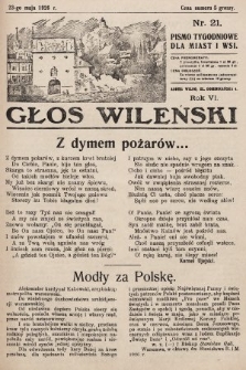 Głos Wileński : pismo tygodniowe dla miast i wsi. 1926, nr 21
