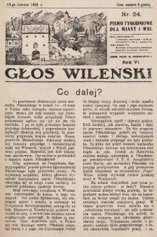 Głos Wileński : pismo tygodniowe dla miast i wsi. 1926, nr 24