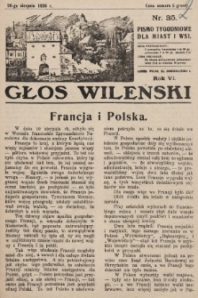 Głos Wileński : pismo tygodniowe dla miast i wsi. 1926, nr 35